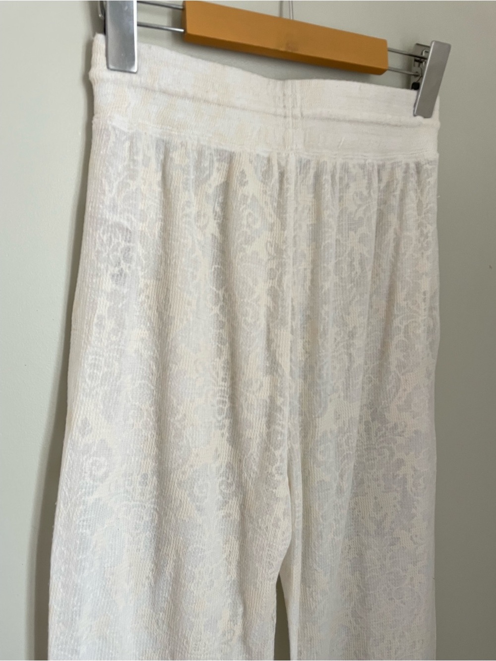 Free People Intimately Cozy Cool Girl Lounge Pants Size XS Boho Sheer Waffle - Picture 7 of 11